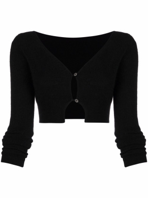 

Knitted button-front cardigan, Jacquemus Knitted button-front cardigan