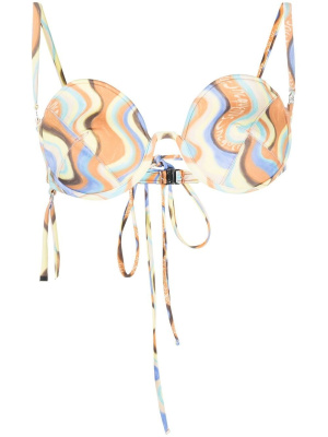 

Aouro double-strap bikini top, Jacquemus Aouro double-strap bikini top