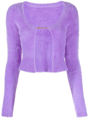 

Logo-lettering cropped cardigan, Jacquemus Logo-lettering cropped cardigan