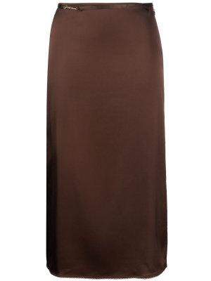

Logo-plaque midi skirt, Jacquemus Logo-plaque midi skirt
