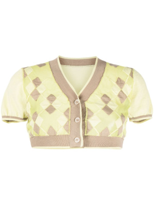

Argyle-check-pattern cropped top, Jacquemus Argyle-check-pattern cropped top