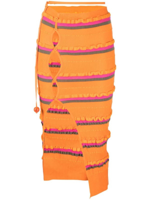 

Buttoned ribbed-knit skirt, Jacquemus Buttoned ribbed-knit skirt