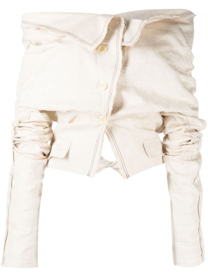 

Camargue scrunched blouse, Jacquemus Camargue scrunched blouse
