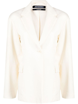 

Notched-lapel single-breasted blazer, Jacquemus Notched-lapel single-breasted blazer