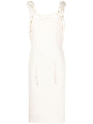 

Open-back ruffle-shoulder dress, Jacquemus Open-back ruffle-shoulder dress
