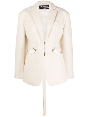 

Virgin wool zip-up blazer, Jacquemus Virgin wool zip-up blazer