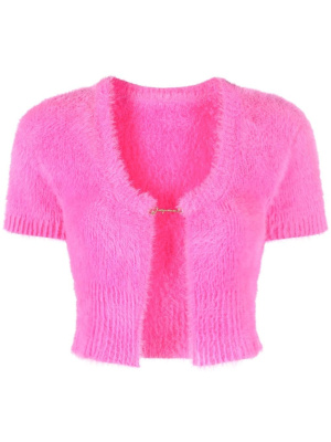 

Logo-fastening cropped cardigan, Jacquemus Logo-fastening cropped cardigan