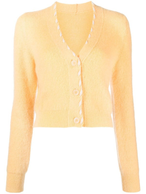 

Lazo braid-trim V-neck cardigan, Jacquemus Lazo braid-trim V-neck cardigan