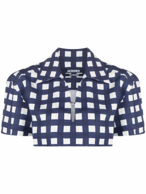 

Check-pattern cropped shirt, Jacquemus Check-pattern cropped shirt
