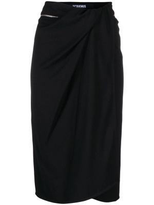 

Bodri gathered midi skirt, Jacquemus Bodri gathered midi skirt