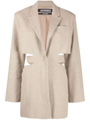 

Bari cut-out blazer dress, Jacquemus Bari cut-out blazer dress