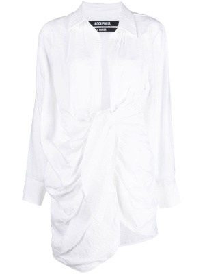 

Draped shirt dress, Jacquemus Draped shirt dress