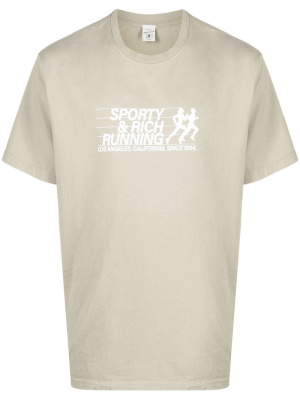 

Logo-print cotton T-shirt, Sporty & Rich Logo-print cotton T-shirt