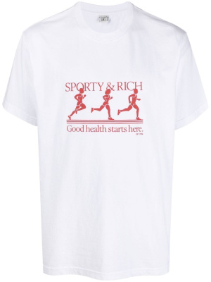 

Graphic-print cotton T-Shirt, Sporty & Rich Graphic-print cotton T-Shirt