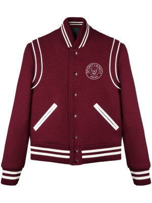 

Logo embroidered varsity jacket, Sporty & Rich Logo embroidered varsity jacket