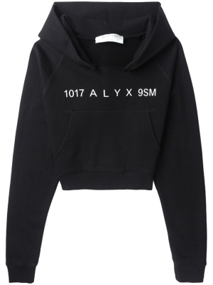 

Logo-print cotton hoodie, 1017 ALYX 9SM Logo-print cotton hoodie