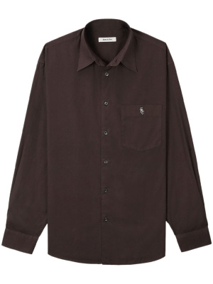 

Embroidered-logo cotton shirt, Sporty & Rich Embroidered-logo cotton shirt