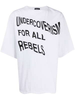 

Wavey logo-print T-shirt, Undercoverism Wavey logo-print T-shirt