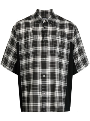 

Check-print short-sleeve shirt, Undercoverism Check-print short-sleeve shirt