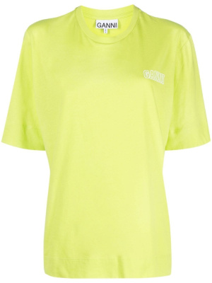 

Logo print organic cotton T-shirt, GANNI Logo print organic cotton T-shirt