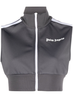 

Logo-print zip-up vest, Palm Angels Logo-print zip-up vest