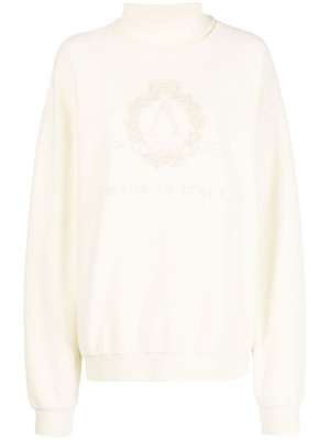 

Logo-print roll-neck sweatshirt, Aries Logo-print roll-neck sweatshirt