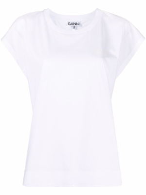 

Logo-print short-sleeve T-shirt, GANNI Logo-print short-sleeve T-shirt