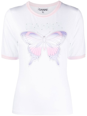 

Butterfly-print T-shirt, GANNI Butterfly-print T-shirt