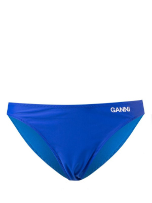 

Logo-print bikini bottoms, GANNI Logo-print bikini bottoms