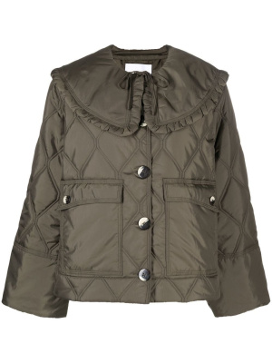 

Detachable-collar quilted jacket, GANNI Detachable-collar quilted jacket