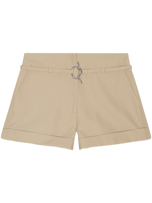 

Belted turn-up hem shorts, GANNI Belted turn-up hem shorts