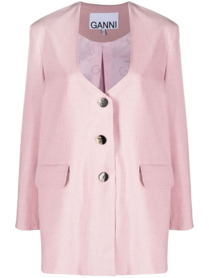 

Single-breasted blazer, GANNI Single-breasted blazer