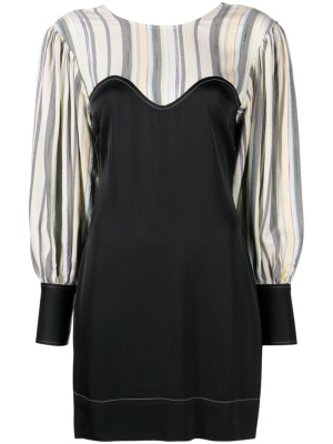 

Mix Slub striped minidress, GANNI Mix Slub striped minidress