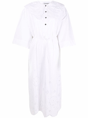 

Broderie anglaise midi dress, GANNI Broderie anglaise midi dress