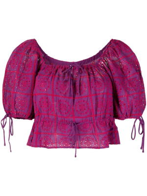 

Broderie anglaise crop top, GANNI Broderie anglaise crop top