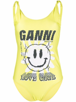 

Love Club graphic swimsuit, GANNI Love Club graphic swimsuit