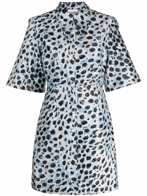 

Patterned jacquard shirt dress, GANNI Patterned jacquard shirt dress