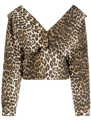 

Rhythm leopard-print blouse, GANNI Rhythm leopard-print blouse