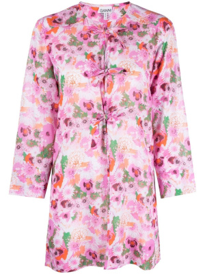 

Floral-print tunic, GANNI Floral-print tunic