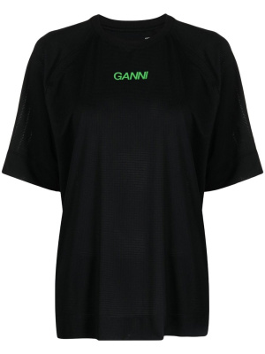 

Logo-print T-shirt, GANNI Logo-print T-shirt