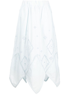 

Broderie anglaise wavy midi skirt, GANNI Broderie anglaise wavy midi skirt
