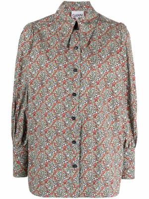 

Floral-print shirt, GANNI Floral-print shirt
