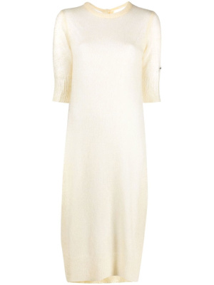 

Embroidered-logo detail dress, GANNI Embroidered-logo detail dress