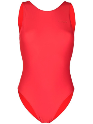 

Recycled scoop-back swimsuit, GANNI Recycled scoop-back swimsuit