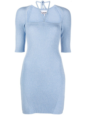 

Mélange-knit minidress, GANNI Mélange-knit minidress