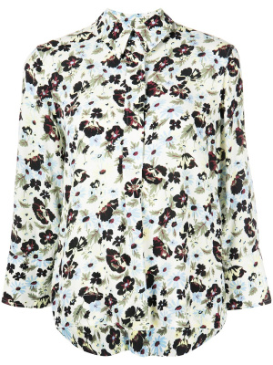 

Floral-print crepe blouse, GANNI Floral-print crepe blouse