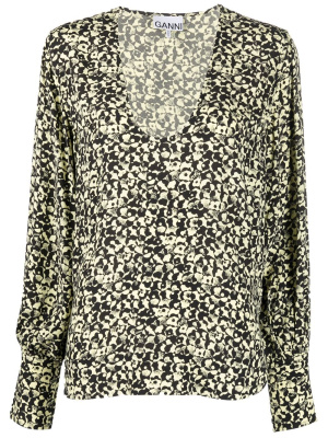 

Abstract-print blouse, GANNI Abstract-print blouse