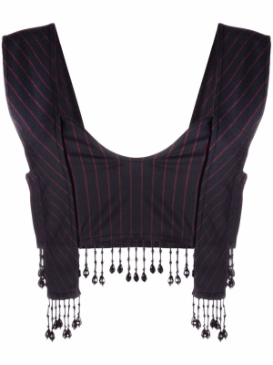 

Beaded bra top, GANNI Beaded bra top