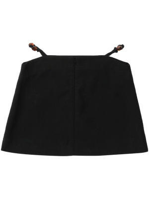 

Bead-detail organic cotton miniskirt, GANNI Bead-detail organic cotton miniskirt