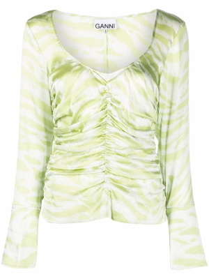 

Ruched-effect top, GANNI Ruched-effect top